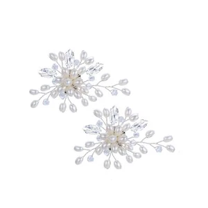 Crystal Simulated Pearl Shoe Clips DIY Floral Shoe Buckle Shoe Decoration for... - Picture 1 of 7