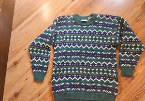 Vintage Nordstrom Brass Plum Sweater Mens Large  Scottish 100% Shetland Wool  - Picture 1 of 4