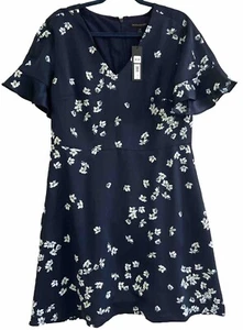 Banana Republic MCM Kleid Größe 14 neu mit Etikett verrückte Männer modern klassisch V-Ausschnitt - Bild 1 von 11