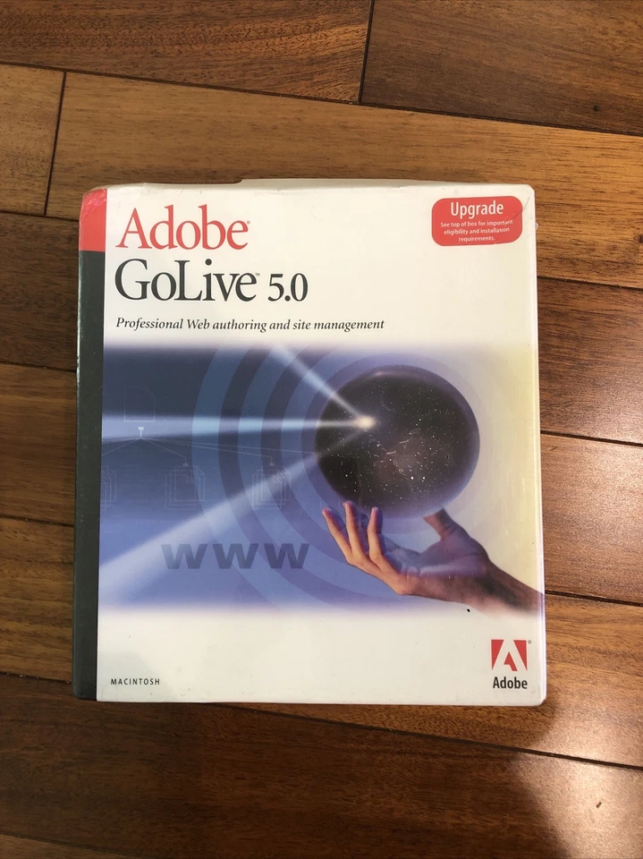 Adobe GoLive 5.0 for Macintosh, Upgrade Version, NEW IN BOX SEALED VINTAGE - Image 1 of 4