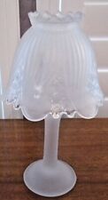 10.5"  Frosted Glass Fairy Lamp Tealight Candle Holder Partylite * Retired *