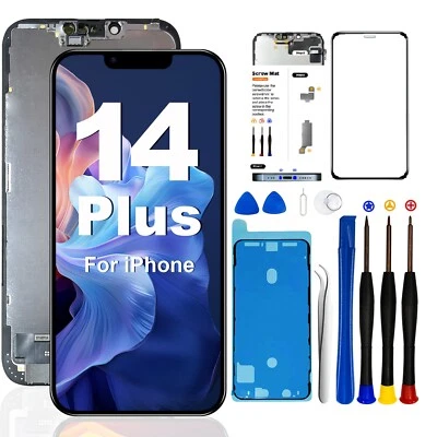 EFAITHFIX Display Set Für iPhone 14 Plus Full HD Bildschirm LCD OLED Ersatz 3D TouchScreen