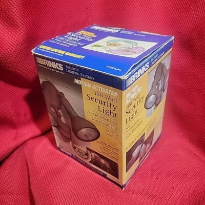 BRINKS MOTION ACTIVATED SECURITY LIGHT 240º Twin Floodlight NOS 300 watt BRONZE - Image 1 of 4
