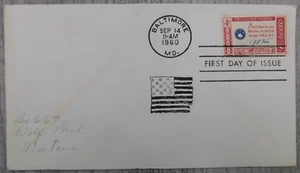 1st Day Issue Baltimore MD Sep 1960 Posted In God We Trust Stamp Envelope Cover - Picture 1 of 5