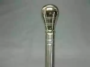 Stainless steel Round Head Walking Stick Hiking Cane 94cm Handmade Gift Unisex - Picture 1 of 11