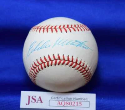 Eddie Mathews JSA Cert Signed National League ONL Autograph Baseball 1 - Image 1 of 2
