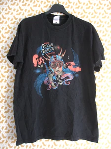 Tee Shirt Binic Folks Blues festival 2019 Vintage Shirt Noir jersey - M - Foto 1 di 5