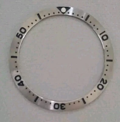 Inserto de bisel de acero 38 mm para reloj de buceo Rolex Seiko SKX SRPD plano - Imagen 1 de 4