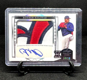 ROYBER SALINAS 2022 Leaf Trinity RPA Silver Spectrum Auto Patch Prospect RC /10