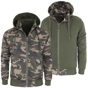 Giubbotto Uomo Invernale Double Face Giubbino Cappuccio Imbottito Militare VEQUE - Foto 1 di 12