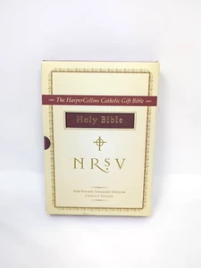 HOLY BIBLE Catholic Edition NRSV Harper Catholic 2008 Softcover Leather collins - Picture 1 of 8