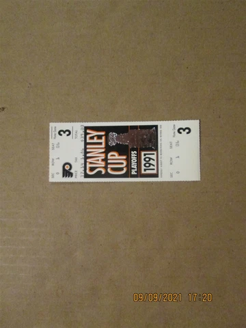 NHL Philadelphia Flyers Vintage 1991 Stanley Cup Playoffs Home Game 3 Ticket Cover