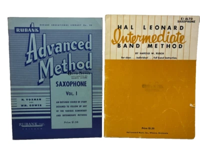 Saxophone Rubank Advanced Method Vol. 1 and Hal Leonard Intermediate Band Method - Image 1 of 4