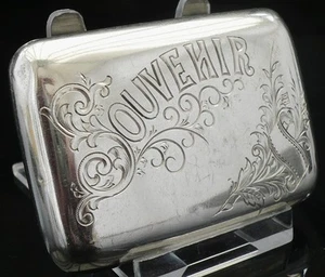Russian Antique Silver Snuff Box, c.1900, Kokoshnik Mark - Picture 1 of 8