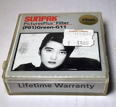 Genuine 49mm G-11 #11 PO1 Green Glass Color Conversion Lens Filter Japan Sunpak - Image 1 of 2