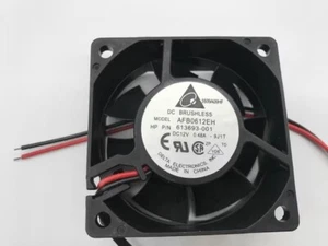 Delta AFB0612EH DC12V 0.48A 60*60*25MM 2-Wire Ball Cooling Fan - Picture 1 of 3