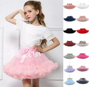 Girls Kids Baby Tutu Skirt Dance Tutu Petticoat Party Dress Ballet Fluffy Layer - Picture 1 of 25
