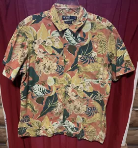 Polo Ralph Lauren Vintage Caldwell 100 % Baumwolle Hawaiihemd Herren Größe L gebraucht, in einwandfreiem Zustand - Bild 1 von 12