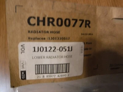 Manguera inferior refrigerante radiador Volkswagen con conectores rápidos rienda CHR0077R Foto 1 de 4