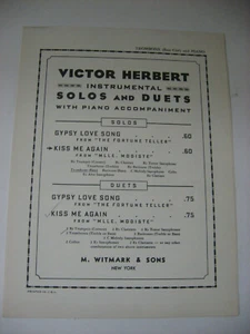 Victor Herbert Kiss Me Again Trombone Baritone Cello Saxophone Piano Sheet Music - Picture 1 of 5