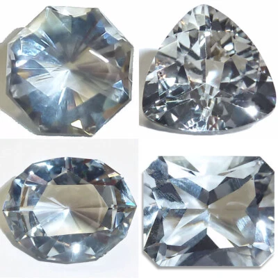 Natural Quartz White Round Oval Square Trillion Emerald Faceted Gems since 1989 - Image 1 of 3