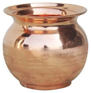 Olla de cobre puro Kalash Hindu Pooja Religiosa Surya Namaskar Puja Lota - 540 ML - Imagen 1 de 4