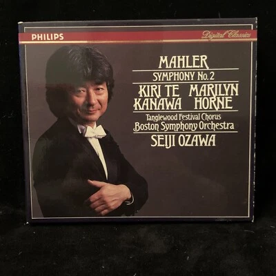 MAHLER Symphony #2 - SEIJI OZAWA, Boston - PHILIPS 2CD SOLID SILVER germany - Image 1 of 4