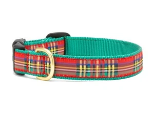 Up Country Christmas Sparkle Plaid Dog Collar XS - Picture 1 of 1