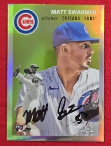 2023 Topps Chrome Platinum Anniversary MATT SWARMER RC #29 Refractor Cubs - Picture 1 of 2