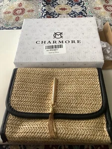 CHARMORE Crossbody Bag for Women Small Straw Beach Shoulder One Size, Black - Picture 1 of 6
