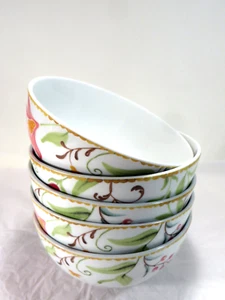 (5) Oneida Italienische Zypresse Suppe Müslischalen Floral Porzellan 6,5" - Bild 1 von 7