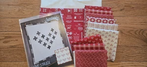 Moda Sweetwater Love Struck Threads Cotton Quilt Fabric Heart Quilt Pattern Kit - Picture 1 of 4