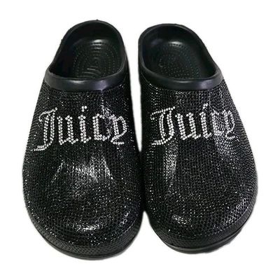 Zuecos cómodos para mujer Juicy Couture Cruz negros brillantes súper lindos NUEVO sin caja Foto 1 de 4