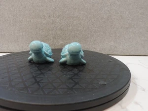 Ceramic Salt & Pepper Shakers Turtle Teal Color Ocean Beach House Decor - Picture 1 of 6