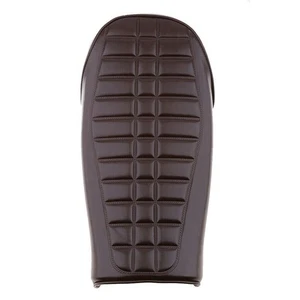 Seat Pillion Cushion Brown Cafe Racer Pad Long Passenger For Honda CG125 CG 125 - Foto 1 di 13