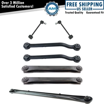 7 Piece Rear Track Bar Links Upper Lower Control Arms Kit LH RH Sides for GM SUV - Image 1 of 4