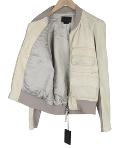 DIESEL BLACK GOLD L-Cerite Women Jacket 42 Aged Look Goatskin Leather Bomber * - Picture 1 of 13