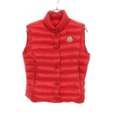 MONCLER LIANE Down vest sleeveless jacket tops 4832105 Nylon Red Used Women #0 - Image 1 of 4