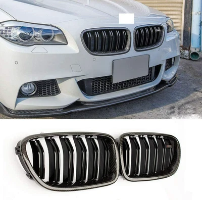 Подходит для BMW 5 серии F10 F11 F18 M5 передняя решетка из настоящего углеродного волокна  - Изображение 1 из 4