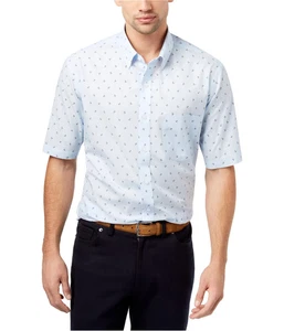 Club Room Mens Anchor Button Up Shirt, Blue, Small - Picture 1 of 1