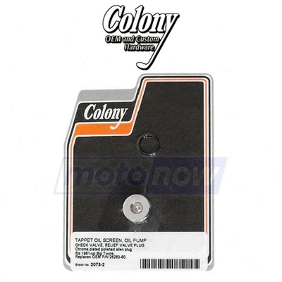 Colony Custom Oil Pump Plug for 1981-1984 Harley Davidson FLHS Electra Glide mi - Изображение 1 из 4