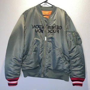 Supreme X Undercover Reversible MA-1 Bomber Jacket Olive Orange Large F/W 2016 - Picture 1 of 4