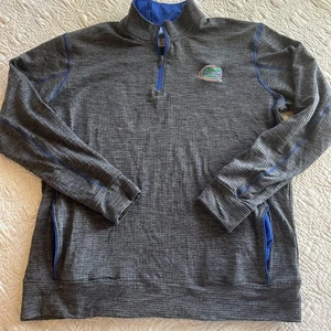Knights Apparel Grey University Of Florida Gators 1/4 Zip Pullover Shirt Mens XL - Picture 1 of 5