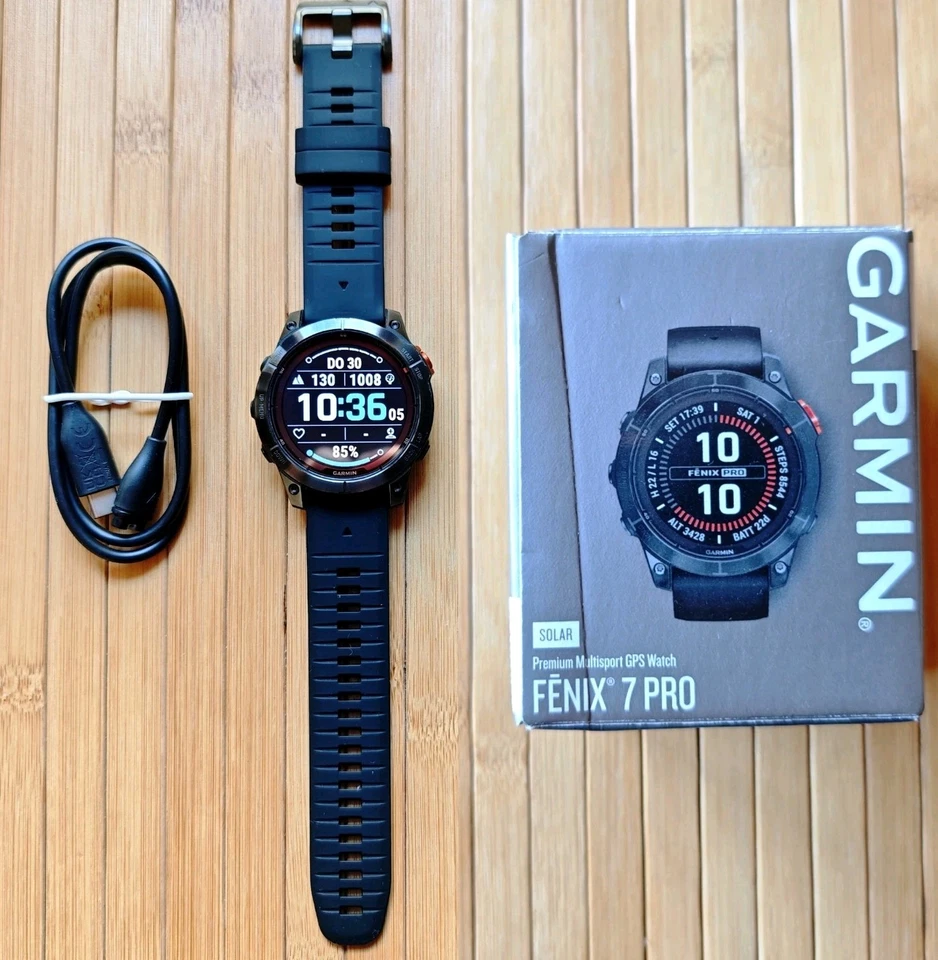 Garmin Fenix 7 Pro Solar 47mm ⭐⭐⭐⭐⭐ Edelstahl + Silikonarmb. Rechnung Garantie‼️ - Bild 1 von 4