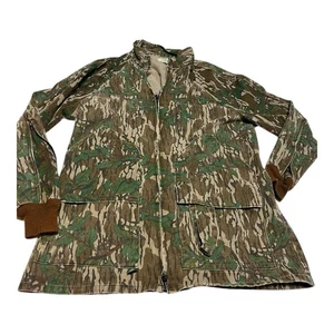 Vintage Mossy Oak Greenleaf Camo 4 Pocket Zip Sleeve Lightweight Jacket - Bild 1 von 19