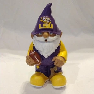 LSU Tigers NCAA Garden Gnome with Football By Forever Collectibles 8" Tall - Picture 1 of 9