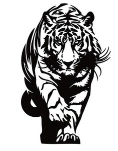 "Nueva calcomanía adhesiva TIGER vinilo blanco o negro hecha a mano ventana coche calcomanía 4""" - Imagen 1 de 2