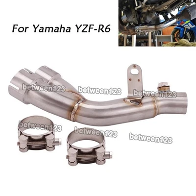 For Yamaha YZF-R6 R6 2006-2025 Exhaust Pipe Replace Catalyst Link Stock Muffler - Image 1 of 4