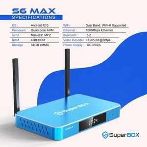 Superbox S6 Max  New 2025 6K w voice comand, Amazing Streaming  - Picture 1 of 5
