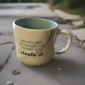 Taza de café Demdaco Best Way To Predict The Future Create It gres azul - Imagen 1 de 5